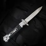 Folding Pocket Knife for Adults - 4" Sharp AUS-10 Stainless Steel Blade, 5.6oz Compact Camping Portable Knife with Clip, Glass Breaker, Fast Flipper, Liner Lock, Non-Slip Fiberglass Reinforced Nylon Grip, Outdoor Camping Tool for Hiking, DIY Projects, Cam