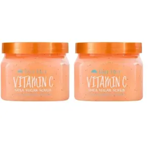 Vitamin C Shea Sugar Scrub, 18 oz, Ultra Hydrating and Exfoliating Scrub for Nourishing Essential Body Care (Pack of 2)