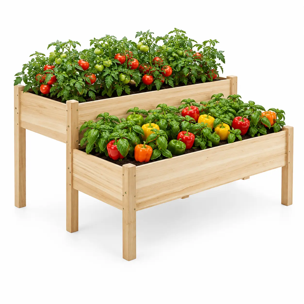 【Extra Large】Yaheetech 2-Tier Wooden Raised Garden Bed, Elevated Planter Box for Vegetables and Herbs, Patio Balcony Backyard 【Extra Large】Yaheetech 2-Tier Wooden Raised Garden Bed, Elevated Planter Box for Vegetables and Herbs, Patio Balcony Backyard