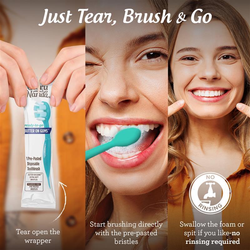 GuruNanda Ready-to-Go Brushes - 70 Count Toothbrush