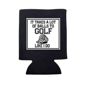 A Lot of Balls To Golf Like I Do Can Koozie, Black
