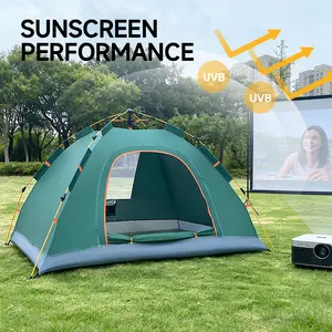 [Fast Shipping] Outdoor Pop-Up Tent, Portable Waterproof Camping Tent for Travel Beach Fishing, Sun & Rain Protection for 2-3/3-4 Person Glamping Tent camping accessories camping essentials gazebo