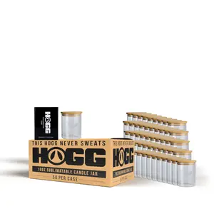 10oz SUBLIMATABLE CANDLE JAR CASE (24 UNITS) - CLEAR