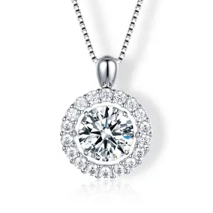 BOYA Moissanite Necklace for Women, Dancing Necklace for Birthday Anniversary Mother's Day Valentines Christmas Gift