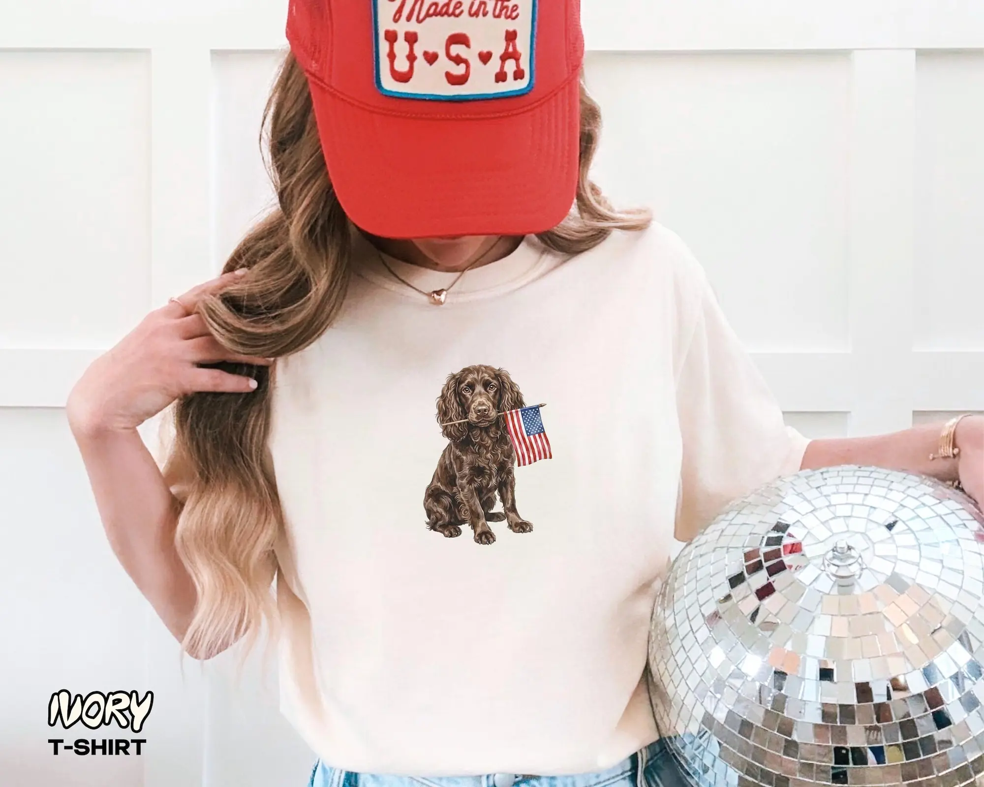 Comfort Colors Boykin Spaniel American Flag Shirt, Patriotic Boykin Spaniel Shirt, 4th of July Shirt, Boykin Spaniel Gifts, Patriotic Dog Shirt