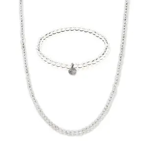 Clear Quartz Beaded Duo Mini