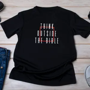 Think Outside the Bible Unisex Heavy Cotton Tee, Inspirational T-Shirt, Thought-Provoking.