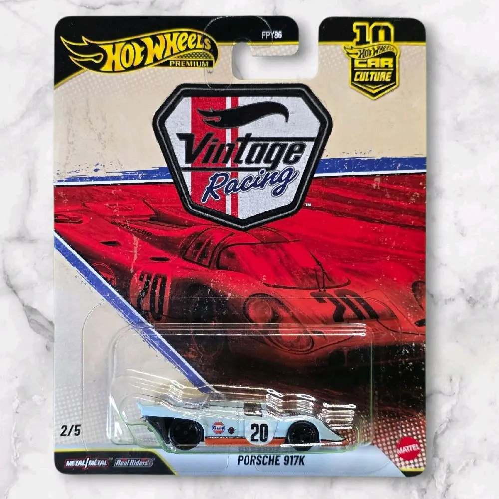 Hot Wheels Premium Vintage Racing Porsche 917K Gulf Car Culture 2/5 Diecast