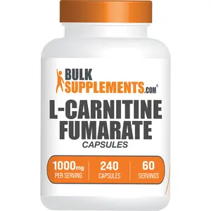 BulkSupplements L-Carnitine Fumarate Capsules- L-Carnitine Fumarate Supplement - Gluten Free, 4 Capsules per Serving, 240 Capsules