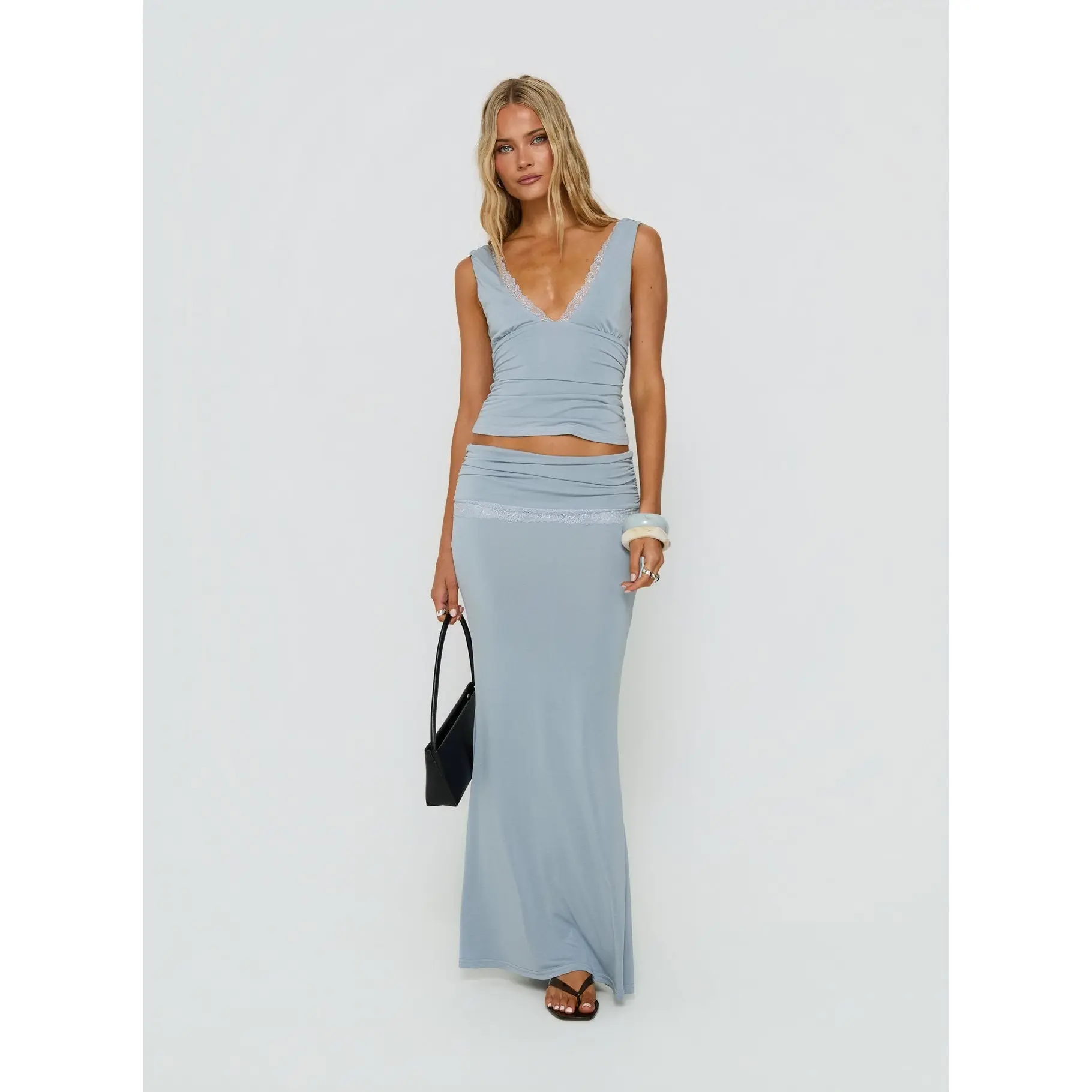 Zespri Jersey Maxi Skirt Slate