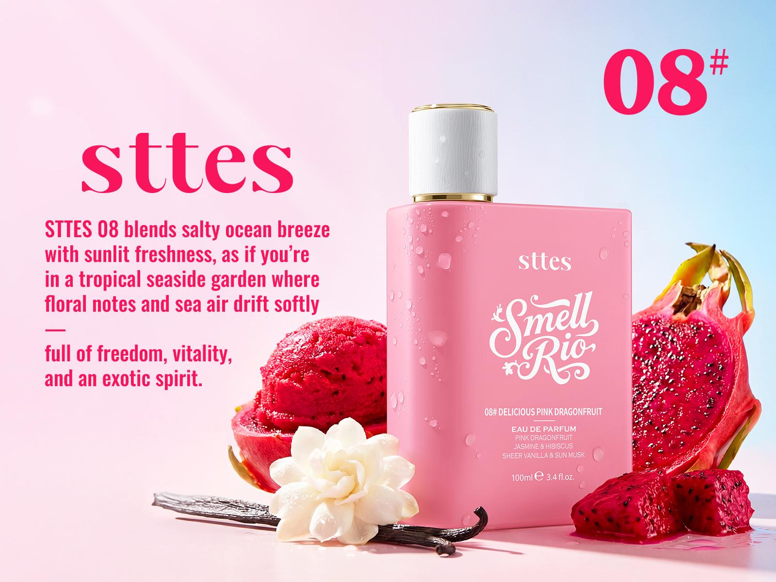 sttes 08# Smell Rio - Delicious Pink Dragonfruit EDP | Exquisite Tropical Fruit & Ocean Breeze Scent for Women, 100ml (3.4 fl.oz.) sttes 08# Smell Rio - Delicious Pink Dragonfruit EDP | Exquisite Tropical Fruit & Ocean Breeze Scent for Women, 100ml (3.4 fl.oz.)