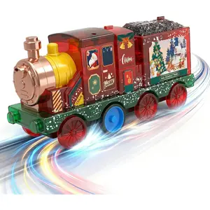 Transforming Engine Train Set for Kids Toy Car Catapult Back Folds Out to Secret Garage for Mini Cars Shoot and Race Fun Preschool Train Gift Toys for Toddlers 3+ Red