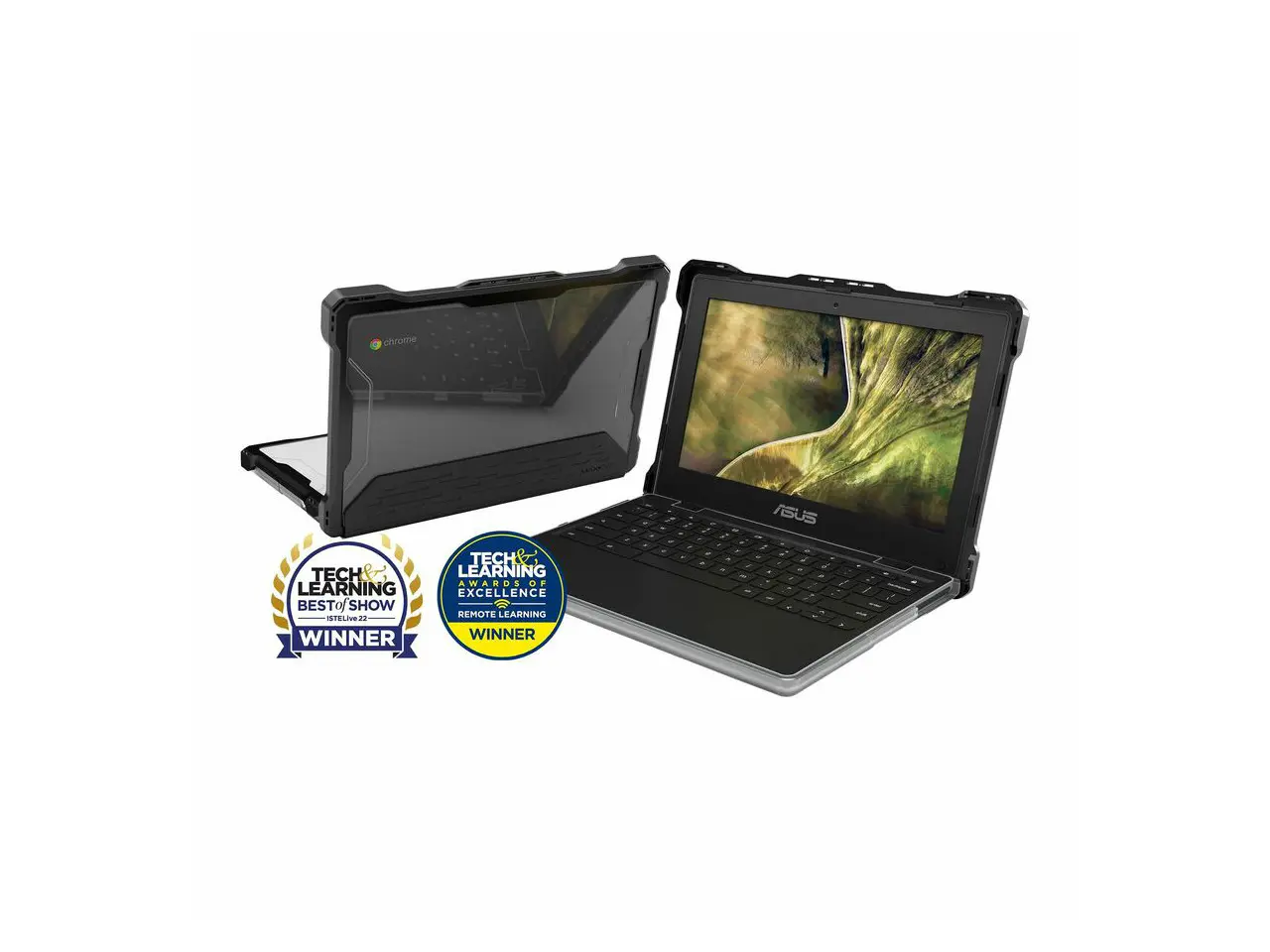 MAXCases Extreme Shell-L Chromebook Case for Asus C204M and C204EE Chromebook 11" (Black) - AS-ESL-C204-M-BLK