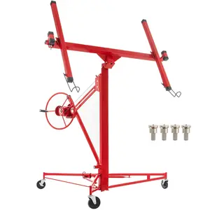 Father's Day Gift Spring new arrivals Drywall Rolling Lifter Panel, 11ft Sheetrock Lift Drywall Lift, 150lb Weight Capacity Panel Hoist Jack Tool, Steel Material with Telescopic Arm & 3 Lockable Wheels, 48x192 in Plasterboard Size