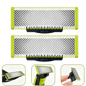 2X Philips OneBlade Replacement Blades, Premium Sharp Shaver Head, Wear-Resistant Cutting Blade, Easy Install Grooming Replacement Parts for Multiple OneBlade Razor Models