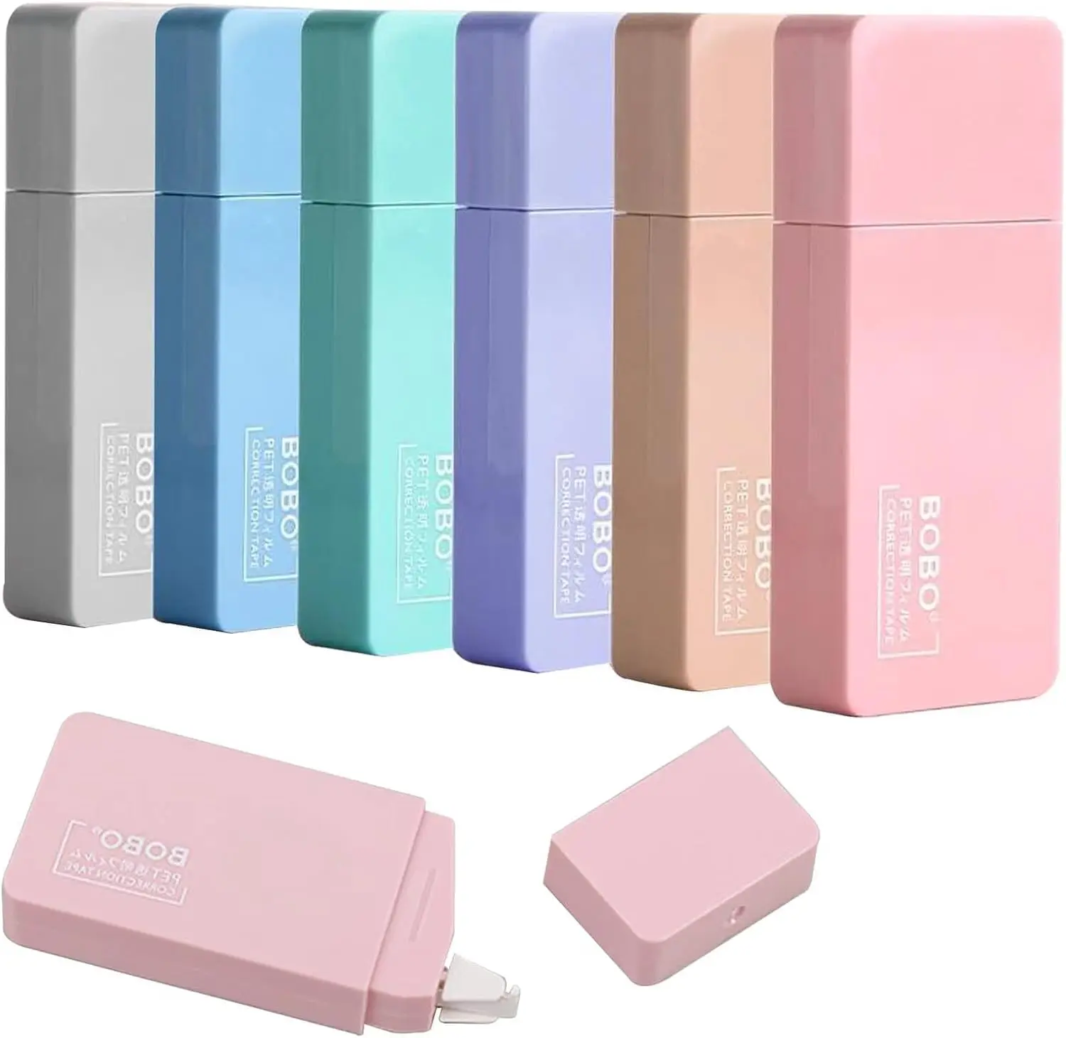 6 Pack Correction Tape Cute White Out Tape Macaron Color Correction Tape, Easy To Use Applicator for Instant Corrections for Students,Office Workers