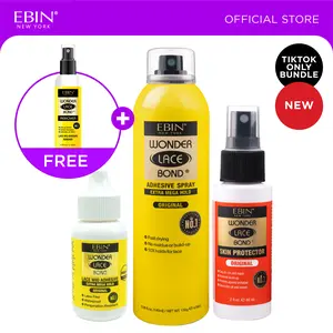 EBIN Wonder Lace Bond Adhesive Spray Kit with FREE Remover Spray | Extra Mega Hold, Fast-Dry, Easy Application