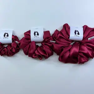 A&J Scrunch Burgundy Satin Scrunch