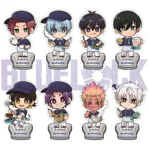 Blue Lock 10cm Chef Themed Acrylic Stand Figures Keychain Anime Collectible Standee, Desk Decor Gift for Fans