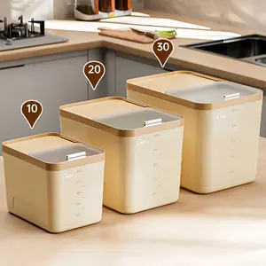 Large Food Storage Bin with Lid, 5kg Airtight Rice Dispenser for Flour, Nuts and Grains, Kitchen Organization