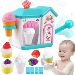 Toddler Bath Toys for 3 4 5 6 7 8 Years Old Girls, Bubble Ice Cream Maker Bath Toy, Shower Toys, Toddler Bath Toys Age 2-4, Bathtub Bubble Machine, Toy for 3 4 5 6 7 8 Years Old Boys Girls