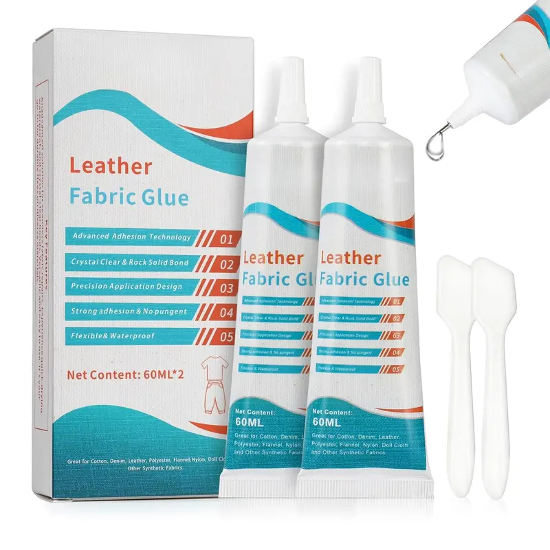 Permanent Fabric Glue - Clear, Washable, No-Sew Liquid Stitch Glue for Fabric Clothing Repair