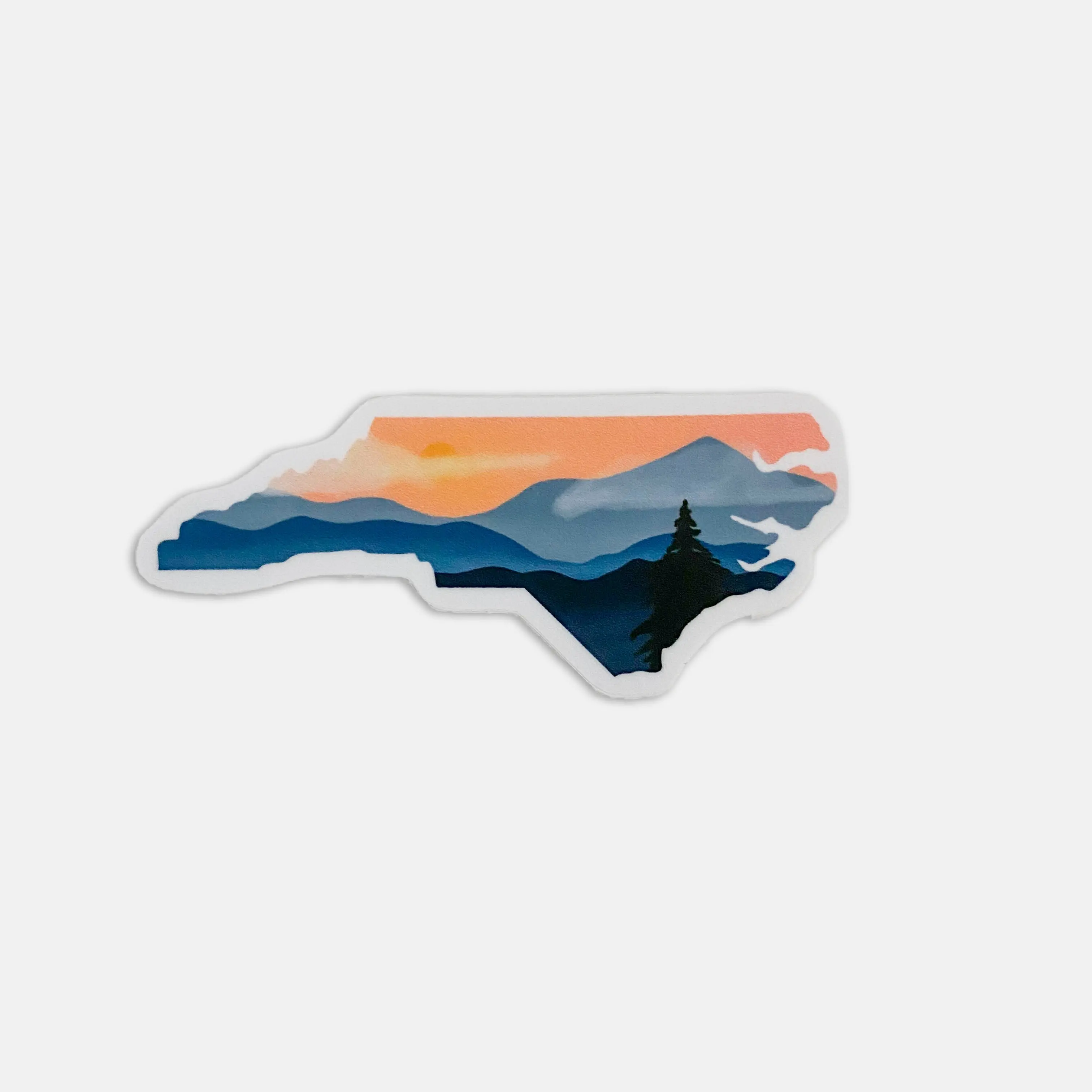 NC Mountain Sunset Vinyl Sticker