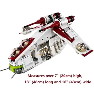 1175 Pcs Republic Battleship Building Blocks Toy Set, Perfect Gift for Kids Compatible with Model  75021,