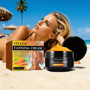 Soft Brown Outdoor Tanning Cream for Beach Sunbathing, Intensive Sun Accelerator for Natural Wheat & Bronzed Skin, Deeply Moisturizing & Nourishing Tan Enhancer Balm, Hydrating Non-Greasy Cream for Smooth, Radiant & Long-Lasting Tan for All Skin Types tik