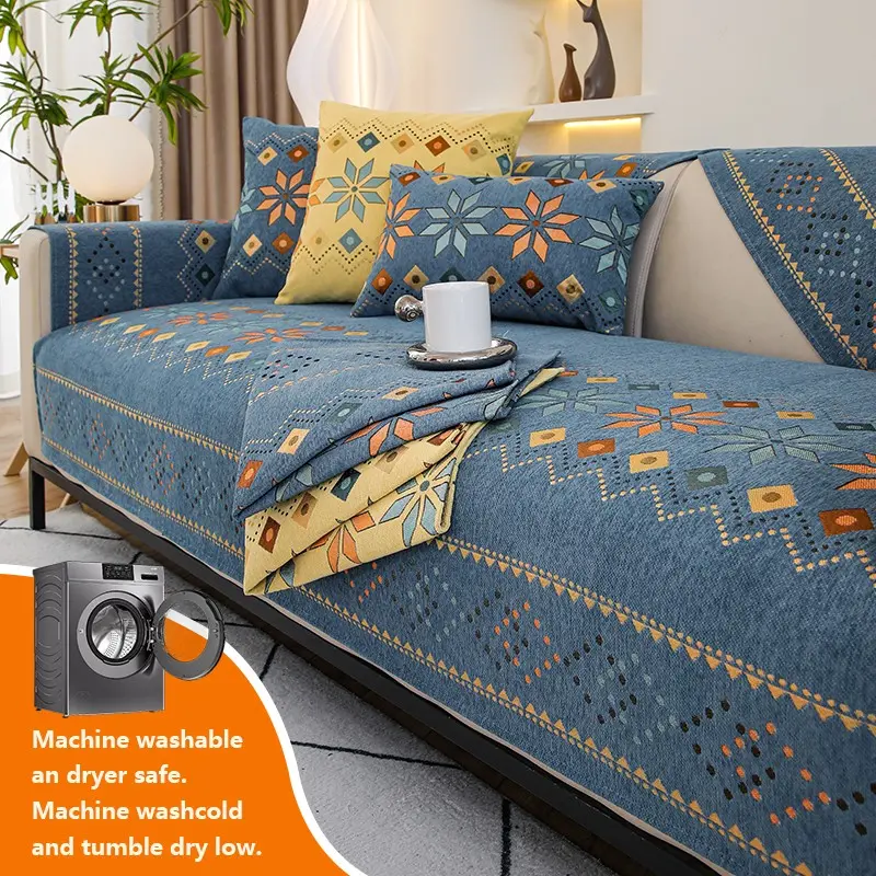 1pc Sofa Cover Chenille Sofa Cushion, All-Season Pet-Friendly, Easy, Soft, Washable Couch Protector, Modern Dustproof Sofa Cover Couch Covers for Living Room & Bedroom Decor