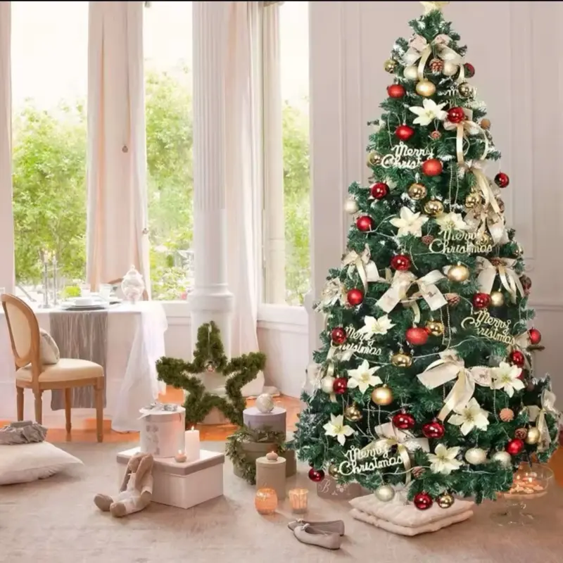 5FT Classic Pencil-Shape Acrylic Artificial Christmas Tree, Thick Tips, Iron Base for Winter Party Holiday Decorations