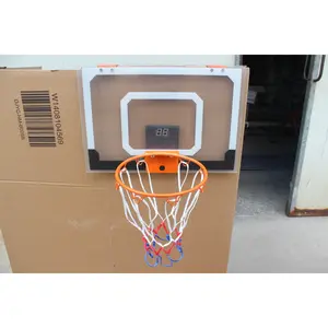 Electronic Scoreboard Mini Basketball Hoop, Shatter-Resistant Backboard with Auto Scoring, Wall/Door Mount for Kids Adults Home Office, Perfect Gift for Hoops Fans