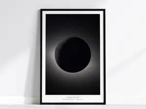 Solar Eclipse NASA Poster, Artemis II Moon Flyby, Dark Side Moon Print, Solar Corona Art, Eclipse Photography, NASA Gift