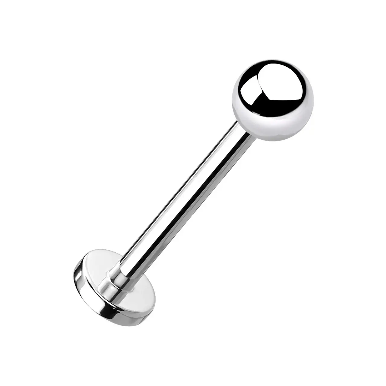 G23 Titanuim 16G Extra Long Flat Back Labret Studs Monroe Lip Tongue Rings Dimple Cheek Piercing Jewelry 14mm 16mm