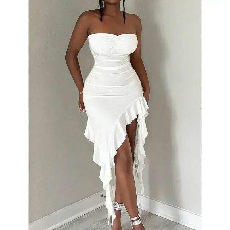 white graduation dress with ruffle at bottom - TikTok Shop white graduation dress with ruffle at bottom - TikTok Shop