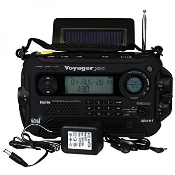 Kaito Digital Portable AM-FM-SW Radio, Black, with AA Batteries, Adapter for Emergency Preparedness