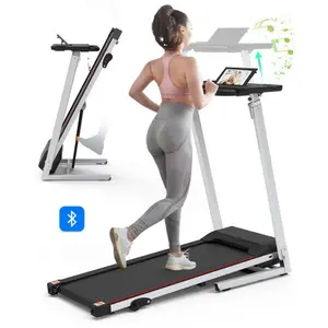 Folding Treadmill with Desk for Home - 265lbs Foldable Treadmill Running Machine, Electric Treadmill Exercise for Small Apartment Home Gym Fitness Jogging Walking