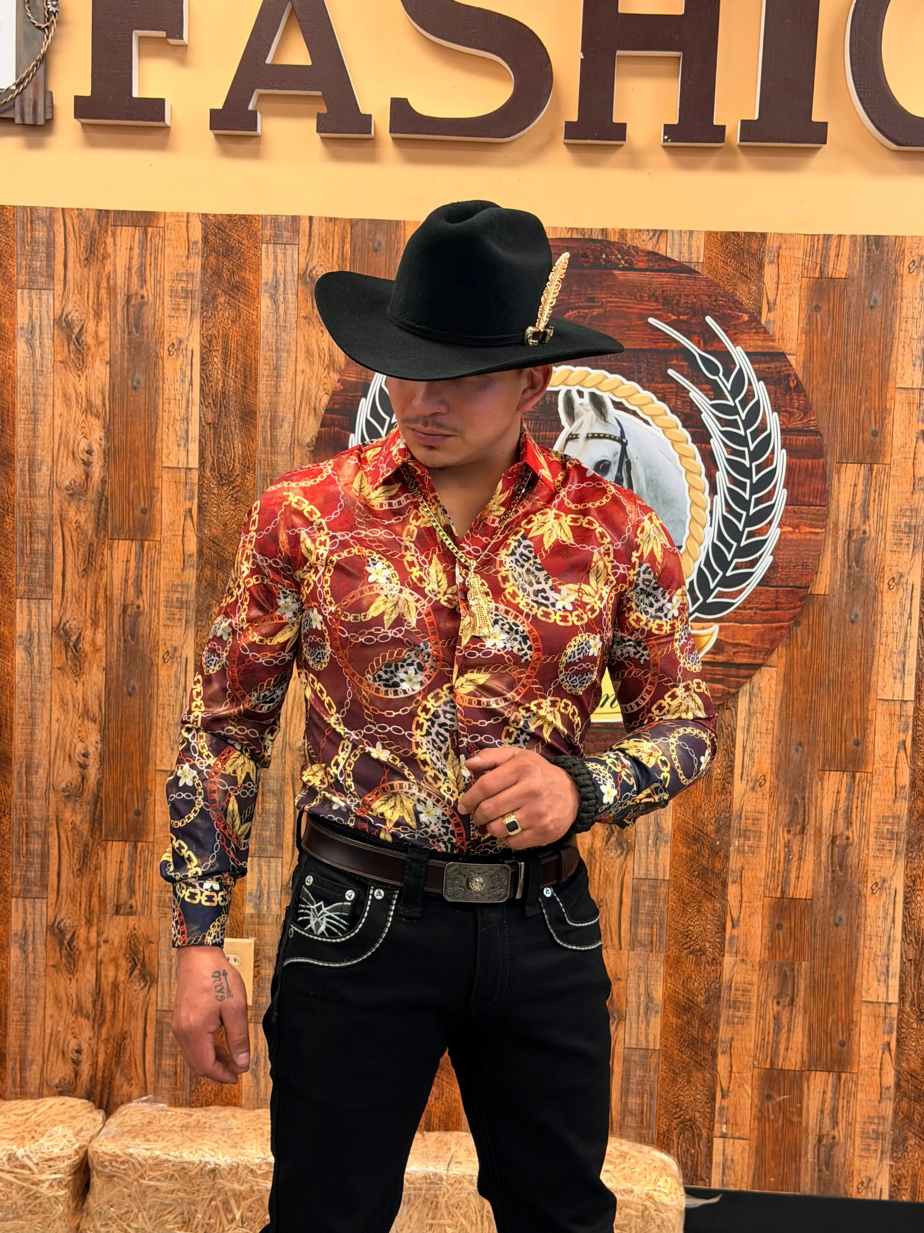 Men Wester shirt red Men Wester shirt red