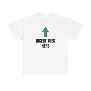 Insert Toes Here T-Shirt | Arrow Graphic Tee, Funny Novelty Shirt graphic