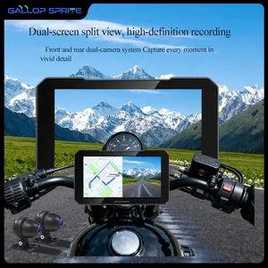 E5【Gallop Sprite】Motorcycle Wireless Navigation System, Touchscreen GPS Navigation, HD Video & Real-Time Guidance, Ideal for Commuting & Mountain Riding