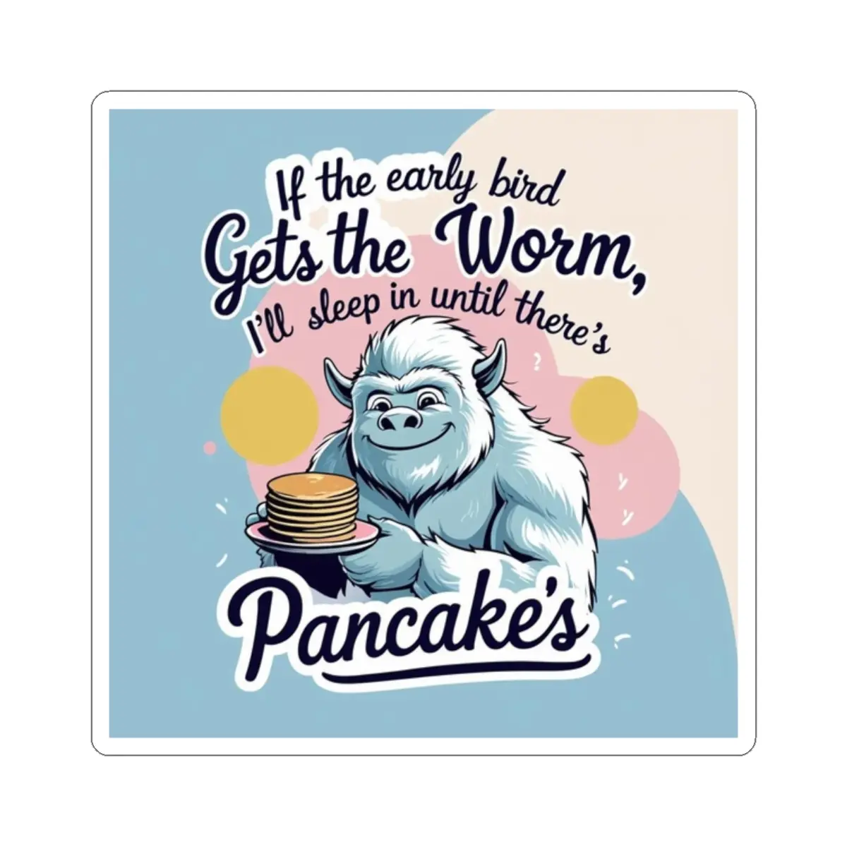 Pancakes Sticker, Foodie Gift, Kitchen Decor, Breakfast Lover, Cute Laptop Decal, Planner Accessories