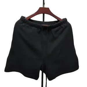 Sweatshort Black Color with Logo - Cotton Material for Comfort & Style - Casual Versatile Dark Gray Sweatshort LGHT OATME, DARK OATMEA, STRETCH LIM, S22 S2022 for Everyday Wear Tropical Techwear tiktok shop