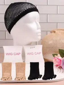 1 Pcs Wig Cap,High elasticity, Mesh Wig Cap Net, Closed End Hair Mesh Net, Liner Weaving Caps for Women, Men, Kids, Wig Caps for Halloween, Cosplay. Black Hairnet Wig Cap 1 Pcs,Beige Hairnet Wig Cap 1 Pcs