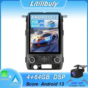 Car Stereo for Ford F150 2009-2012 (Auto AC) touch screen has Android Auto Wireless Carplay, Bluetooth WIFI supports GPS Navigation