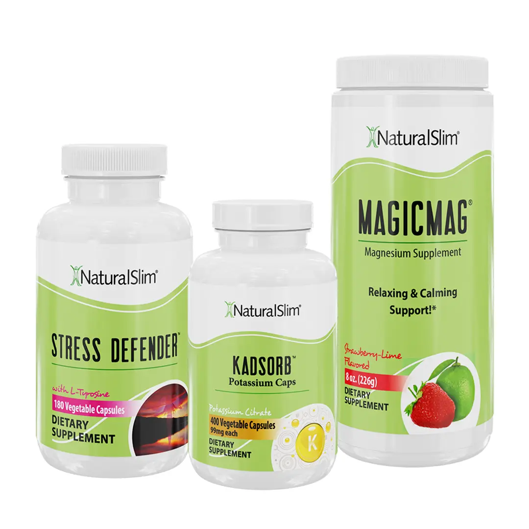 Cortisol Kit – NaturalSlim Stress Relief Supplement with MagicMag, Kadsorb & Stress Defender
