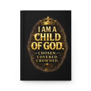 Christian Journal I Am A Child Of God Notebook Faith Based Journal Chosen Covered Crowned Prayer Journal Inspirational Writing Notebook