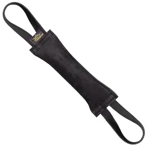 FDT Strong Leather Training Dog Bite Tug with 2 Handles – Advanced Bite & Retrieve Training Tool