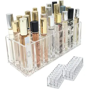 Rollerball Perfume Organizer Beauty Scent Holder 24 Space Organization Refillable Container Tall Scented Oil Storage Display Case