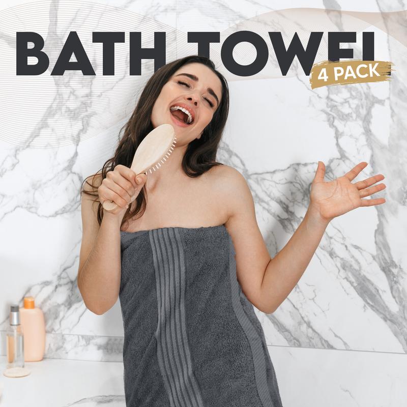 Utopia Towels 4 Pack Bath Towels, 27x54 Inches, 100% Ring Spun Cotton, Quick Dry & Soft, Highly Absorbent, Durable, Perfect for Daily Use Set Light sheet Premium Washcloth Utopia Towels 4 Pack Bath Towels, 27x54 Inches, 100% Ring Spun Cotton, Quick Dry & Soft, Highly Absorbent, Durable, Perfect for Daily Use Set Light sheet Premium Washcloth