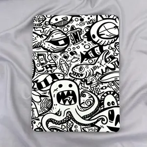 Creative Black Underwater Fish Graffiti 70% off Layer Shockproof Tablet Case,Suitable for iPad Mini, Air, Pro 4,5,6,7(2017,2018,2019,2020,2021,2022,2023,2024,2025 models),and Samsung S6,7,8,9,10FE + A7 LTE tablet cases